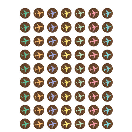 Travel the Map Airplanes Mini Stickers, 378 Per Pack, 12 Packs