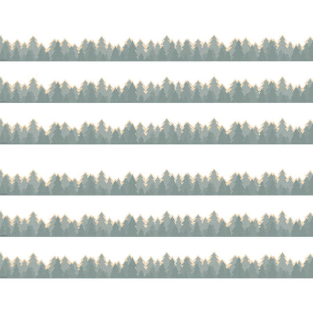 Moving Mountains Road Trip Trees Die-Cut Border Trim, 35 Feet Per Pack, 6 Packs