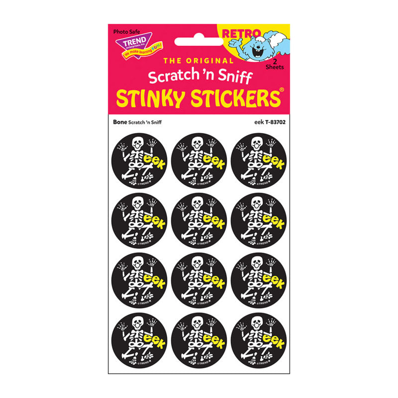eek/Bone Scent Retro Scratch 'n Sniff Stinky StickersÂ®, 24 ct.