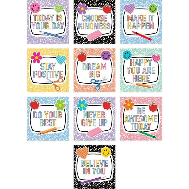 Cool for School Positive Sayings Accents, Pack of 30