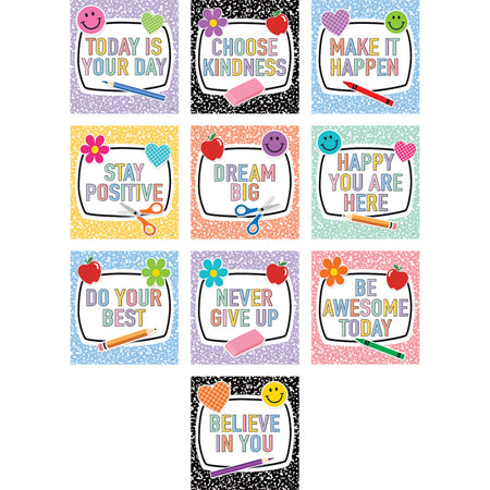 Cool for School Positive Sayings Accents, Pack of 30