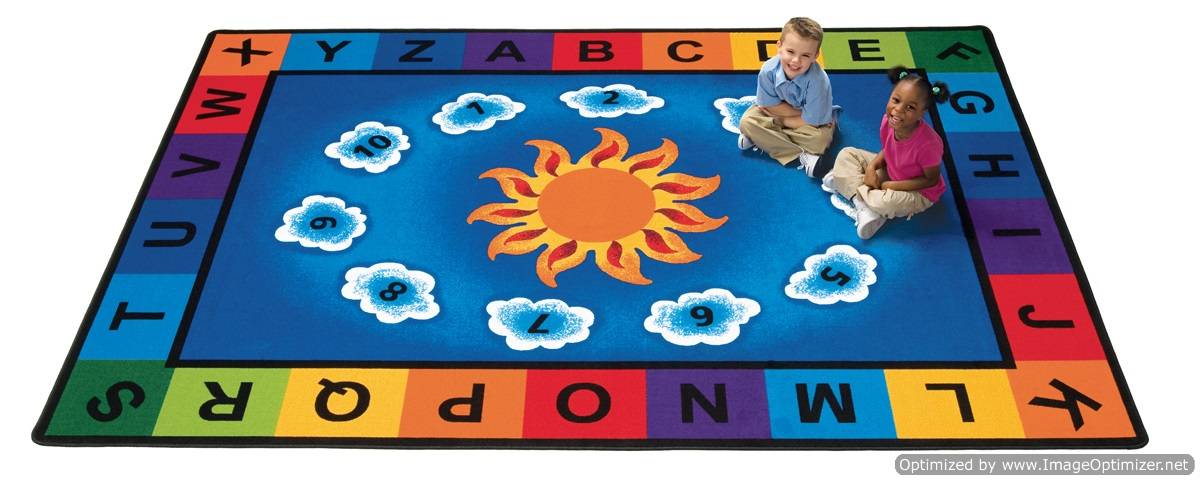 Kids Sunny Day Learn & Play, Carpet, 4'5" x 5'10 Rectangle