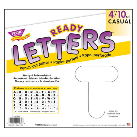 White 4" Casual Uppercase Ready Letters&reg;