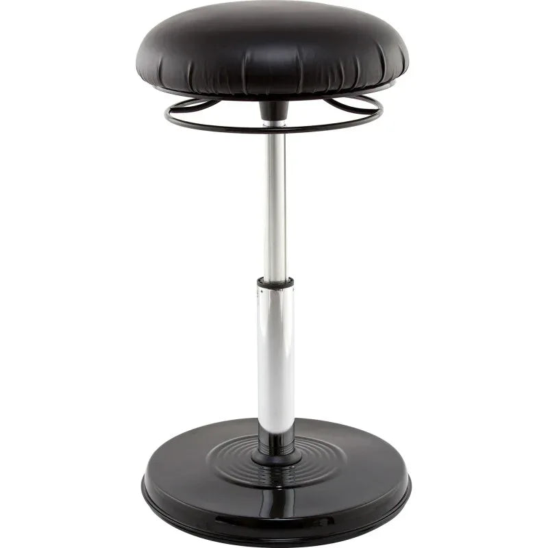 Kore Design&trade; Office PLUS Everyday Adjustable Chair 18.5-26.75in, Leather-Like Black