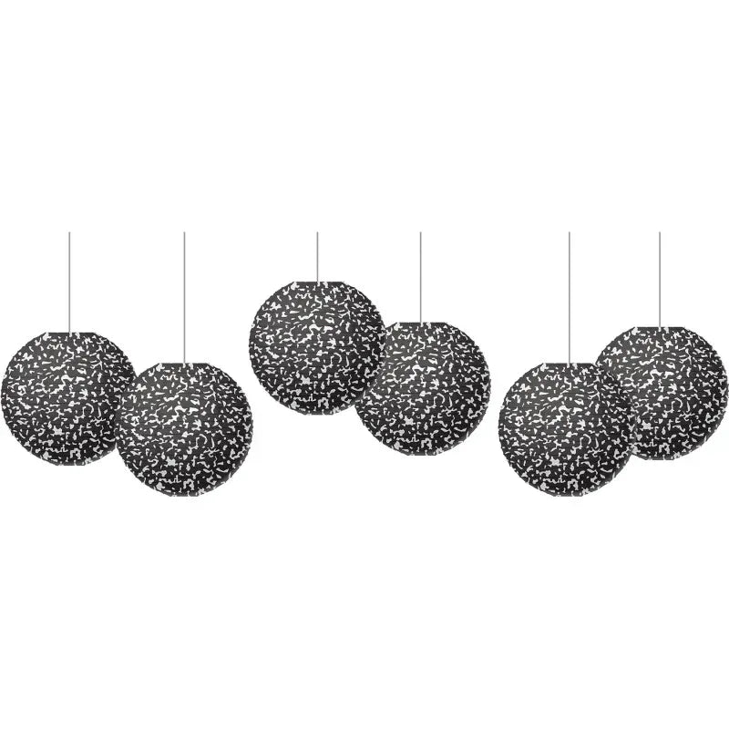 Composition 8" Hanging Paper Lanterns, Pack of 6
