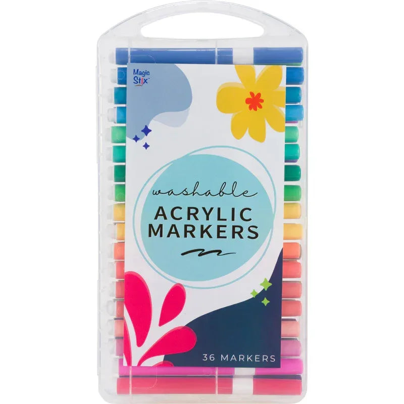 Washable Acrylic Markers, Assorted, 36 Pack