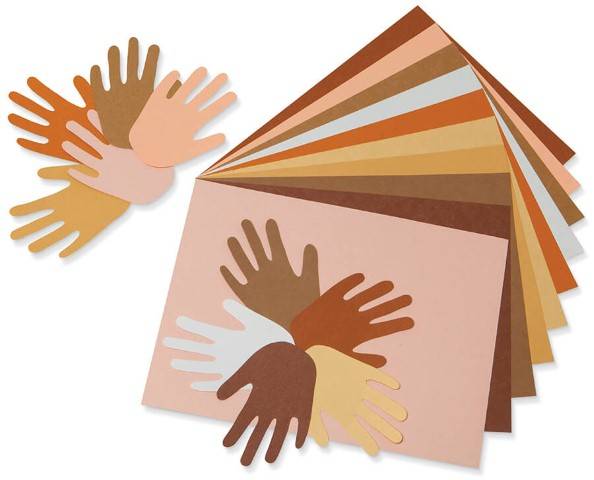 Prang "Shades of Me", (Multicultural) Construction Paper, 12" x 18", Assorted Colors, Pack of 50