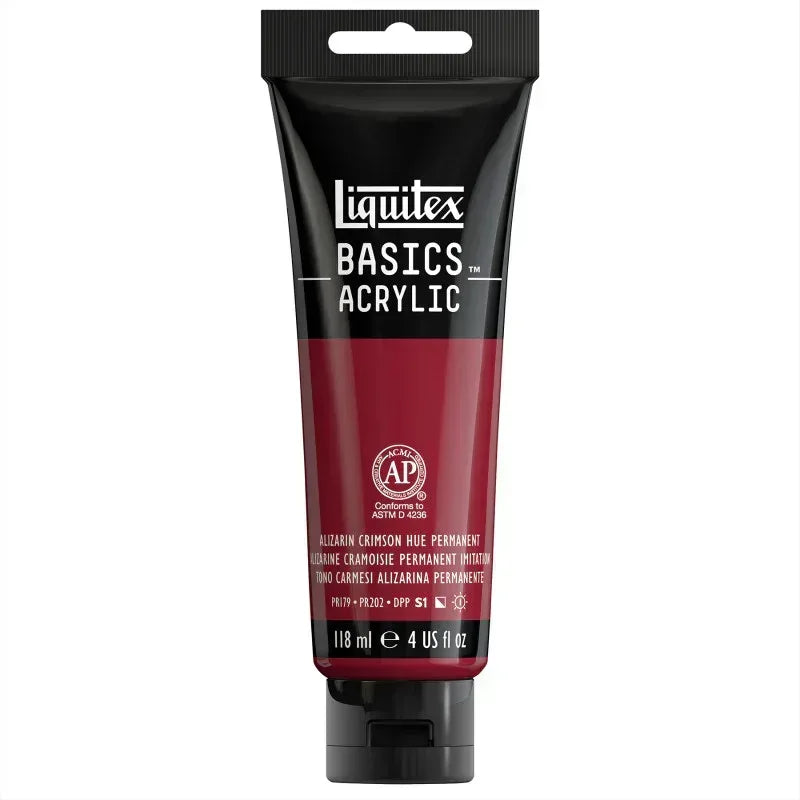 BASICS Acrylic Paint, 118 mL Tube, Alizarin Crimson Hue