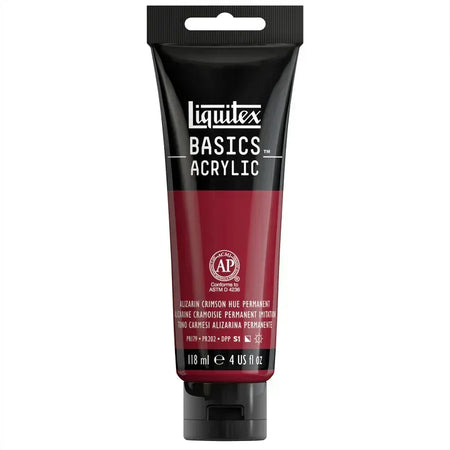 BASICS Acrylic Paint, 118 mL Tube, Alizarin Crimson Hue