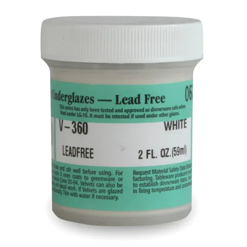 Velvet Underglaze, 2 oz, White V-360