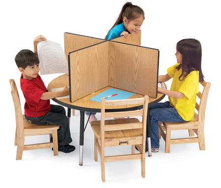 Berries® Study Carrel - 6 Carrels - Large - Oak/Black