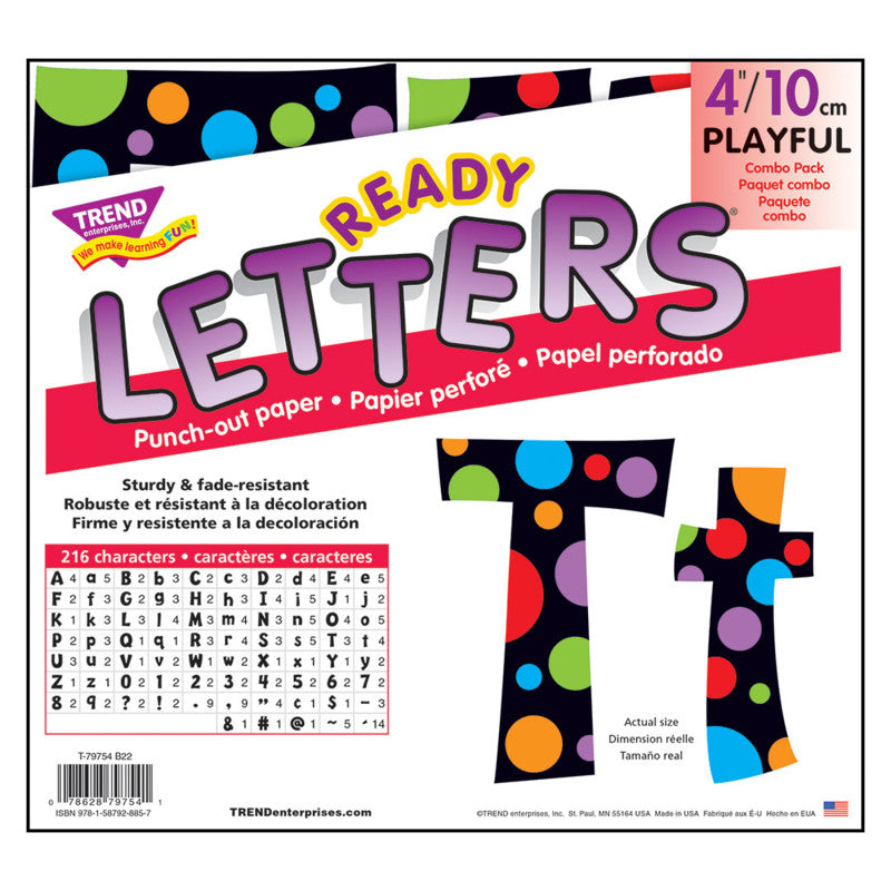 Neon Dots 4" Playful Combo Ready LettersÂ®