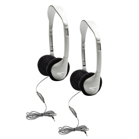 SchoolMate&trade; On-Ear Stereo Headphone with In-Line Volume Control, Pack of 2