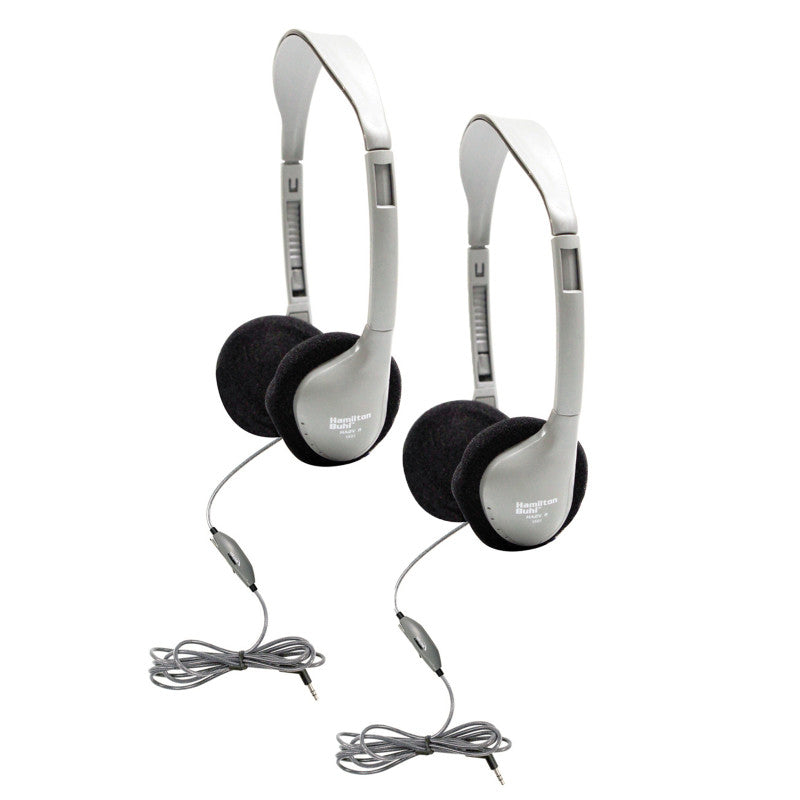 SchoolMate&trade; On-Ear Stereo Headphone with In-Line Volume Control, Pack of 2