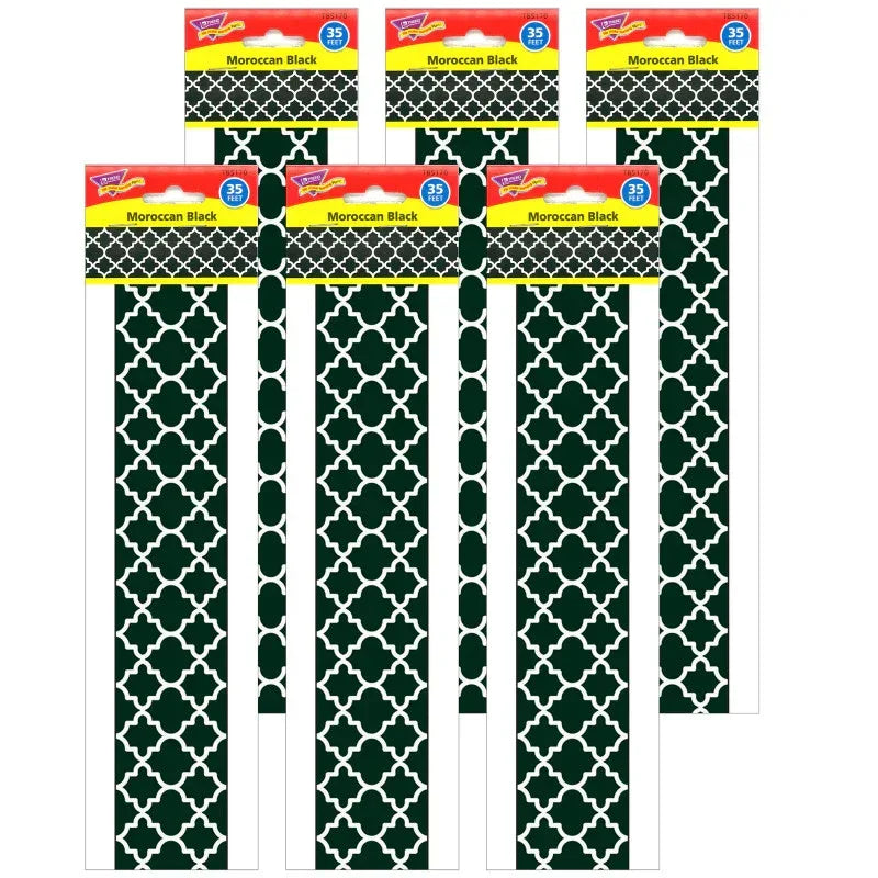 Moroccan Black Bolder Borders&reg;, 35.75' Per Pack, 6 Packs