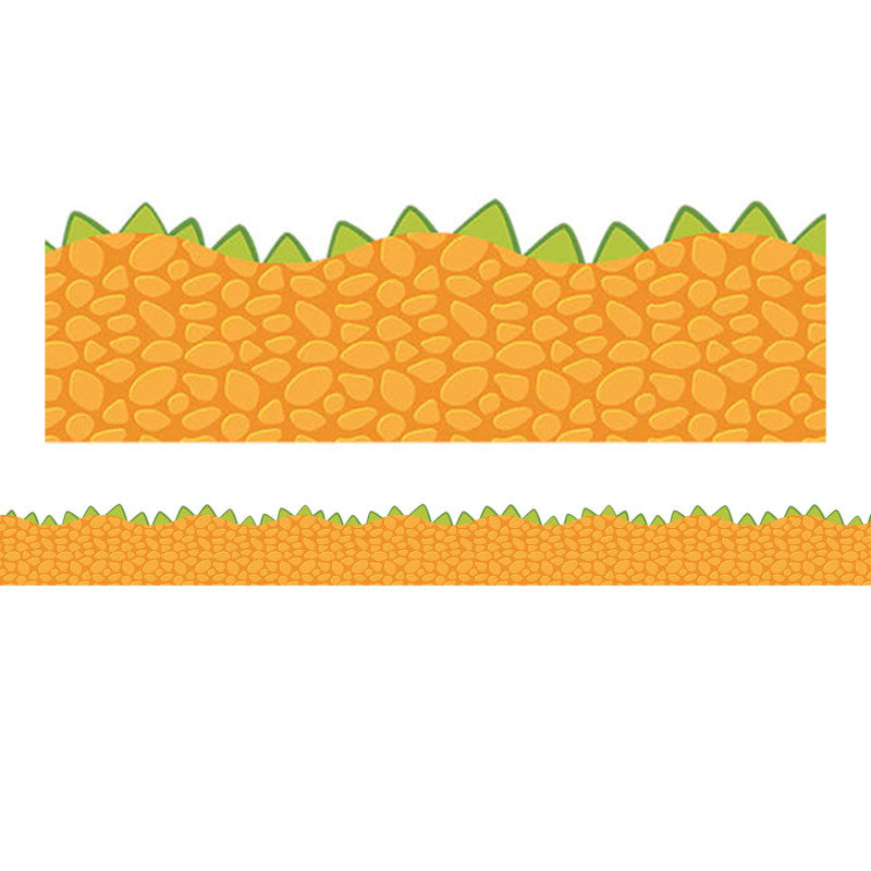 Dino Quest Orange Scales Extra Wide Classroom Border Trim, 12 Strips