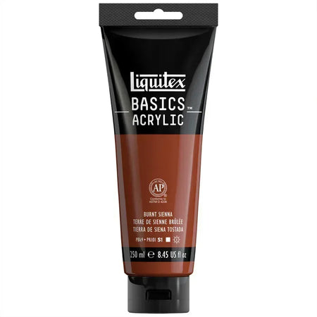 BASICS Acrylic Paint, 250 mL, Tube, Burnt Sienna