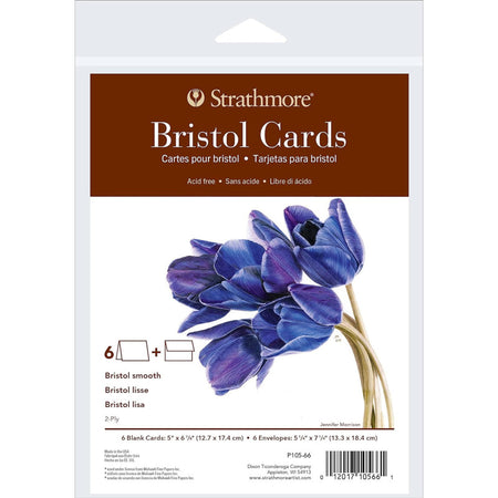 400 Series Bristol Cards & Envelopes, Full Size, 5x6.875 inch, 6 Pack