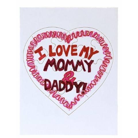 Compoz-A-Puzzle® Blank 8 Piece Heart Shape Puzzles, 6" x 8" White - 24/ Pkg.