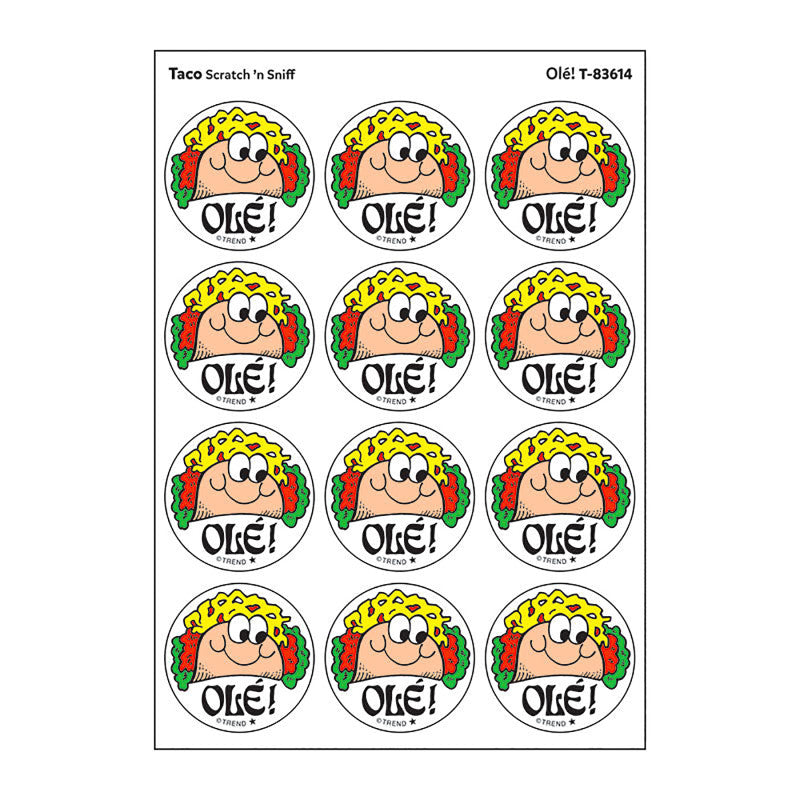 Olé!/Taco Scented Stickers, Pack of 24