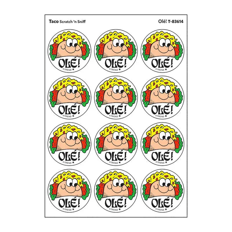 Olé!/Taco Scented Stickers, Pack of 24