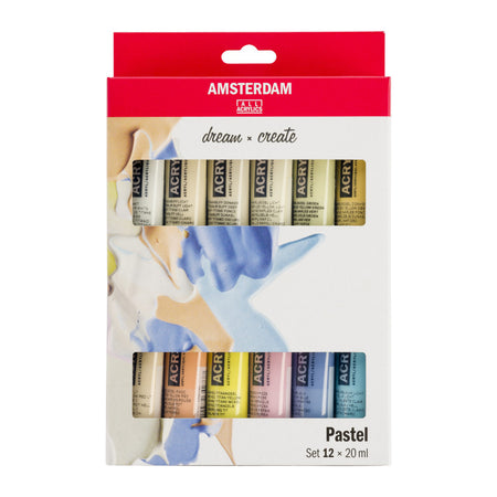 Standard Acrylic Pastels Set, 12 x 20mL