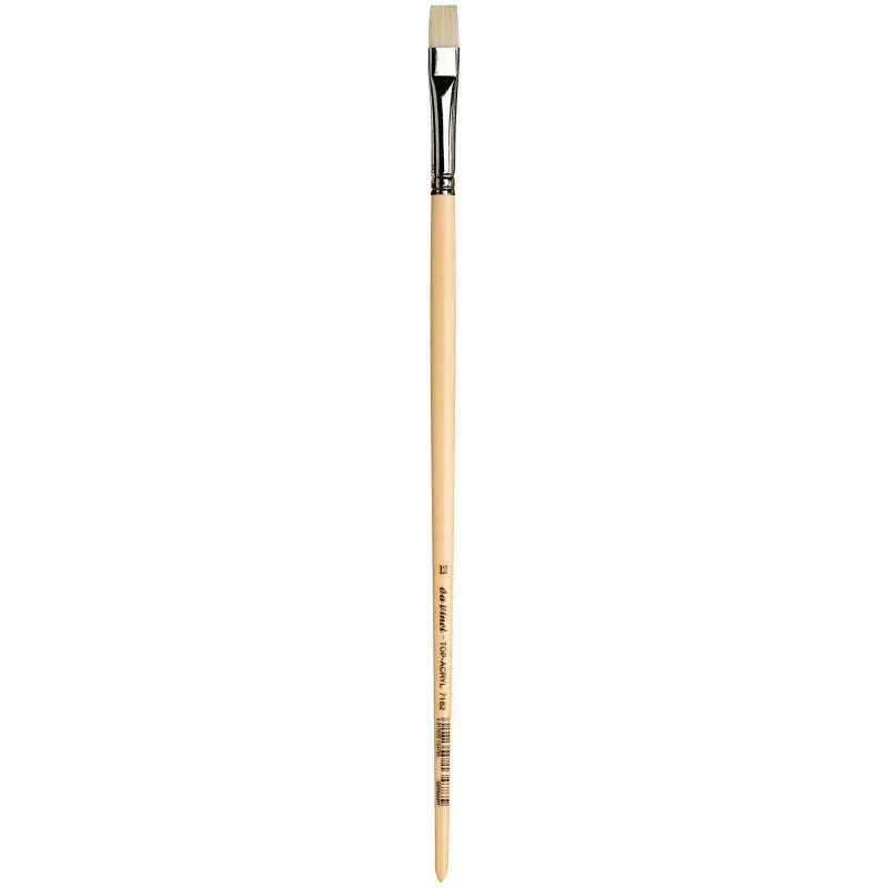 TOP-ACRYL Bright White Brush, Synthetic, Acrylic & Oil, Flat, Series 7182, Size 12