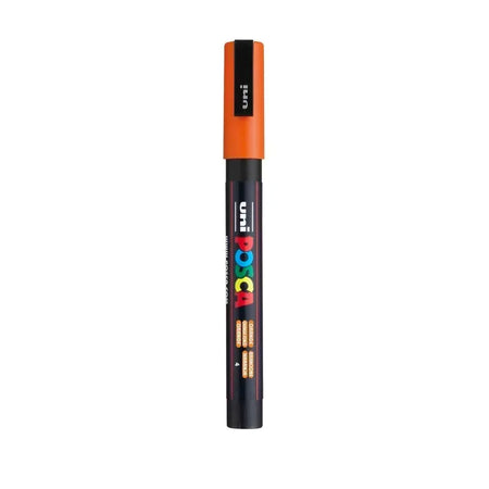 uni® POSCA PC-3M Water-Based Paint Markers, Reversible Fine Tip (0.9-1.3mm), Orange