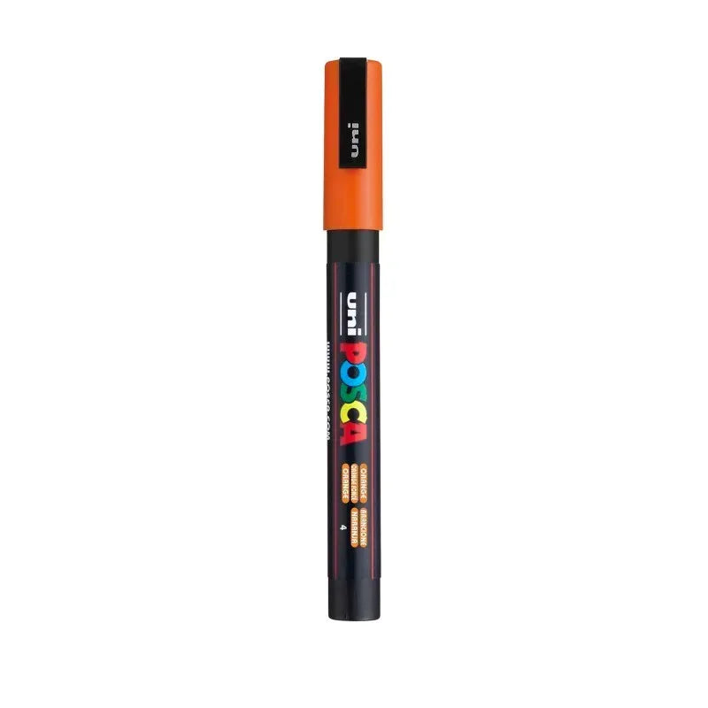 uni® POSCA PC-3M Water-Based Paint Markers, Reversible Fine Tip (0.9-1.3mm), Orange