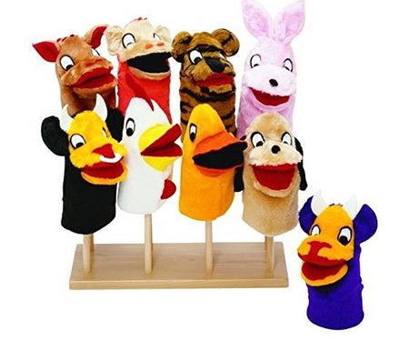 Wooden Puppet Stand,16"L x 6"W x 16"H