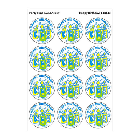 Happy Birthday!/Party Time scent Retro Scratch 'n Sniff Stinky Stickers&reg;, 24 ct.