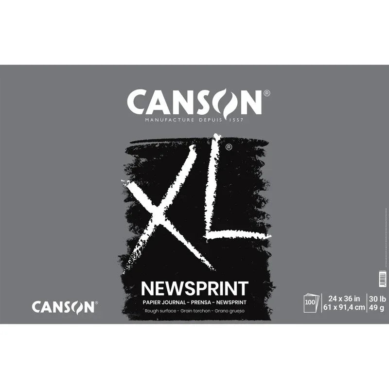 XL Series Newsprint Pad, Foldover Binding, 100 Sheet, 24x36 inch, 1 Count