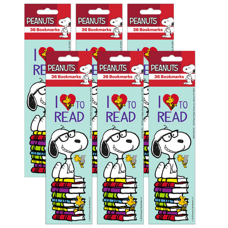 Peanuts&reg; Reading Bookmark, 36 Per Pack, 6 Packs