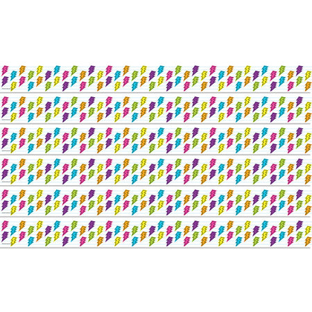 Brights 4Ever Lightning Bolts Straight Border Trim, 35 Feet Per Pack, 6 Packs