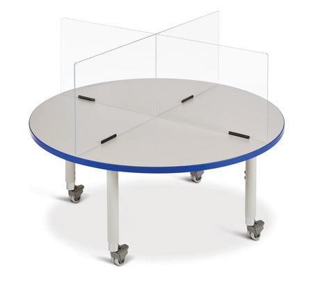 Berries® Round Activity Table - 48" Diameter, Mobile - Freckled Gray/Blue/Gray