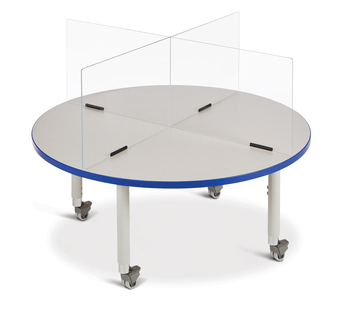 Jonti-Craft® See-Thru Table Divider Shields - 4 Station - 35.5" x 35.5" x 16"