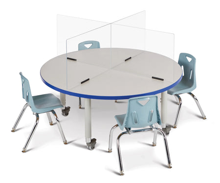 Jonti-Craft® See-Thru Table Divider Shields - 4 Station - 47.5" x 29.5" x 16"