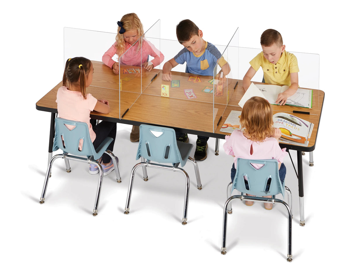 Berries® Rectangle Activity Table - 30" X 72", E-height - Oak/Black/Black
