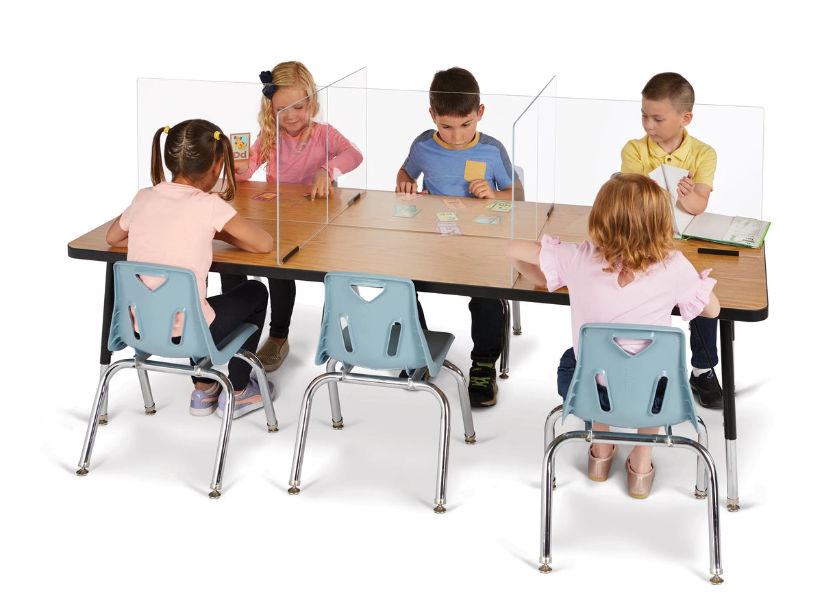 Jonti-Craft® See-Thru Table Divider Shields - 6 Station - 70.5" x 29.5" x 16"