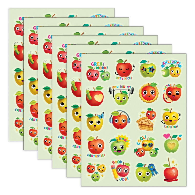 Apple Smelly Stickers, 120 Per Pack, 6 Packs