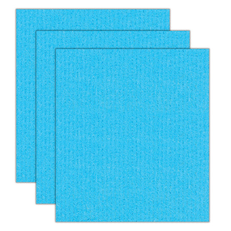 Sponge Cloth, Blue, Pack of 3