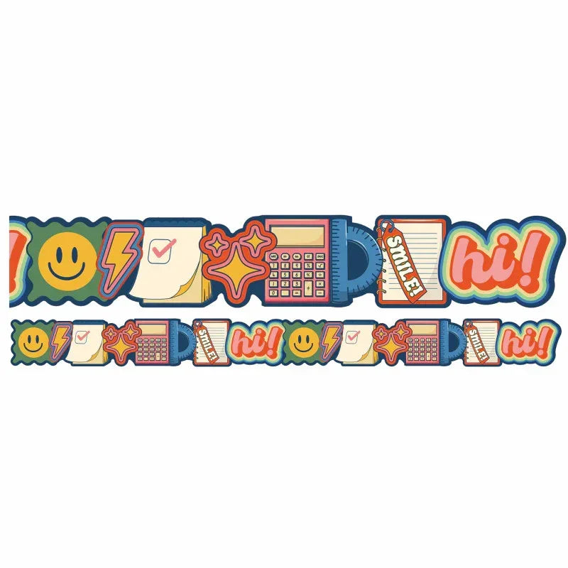School Icons Extra Wide Deco Trim, 37 Feet