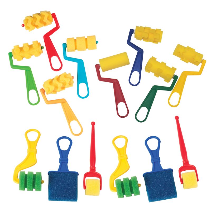 CREATIVITY STREET® Foam Rollers & Brush Classroom Pack Assortment - 14 PC ASSORTMENT