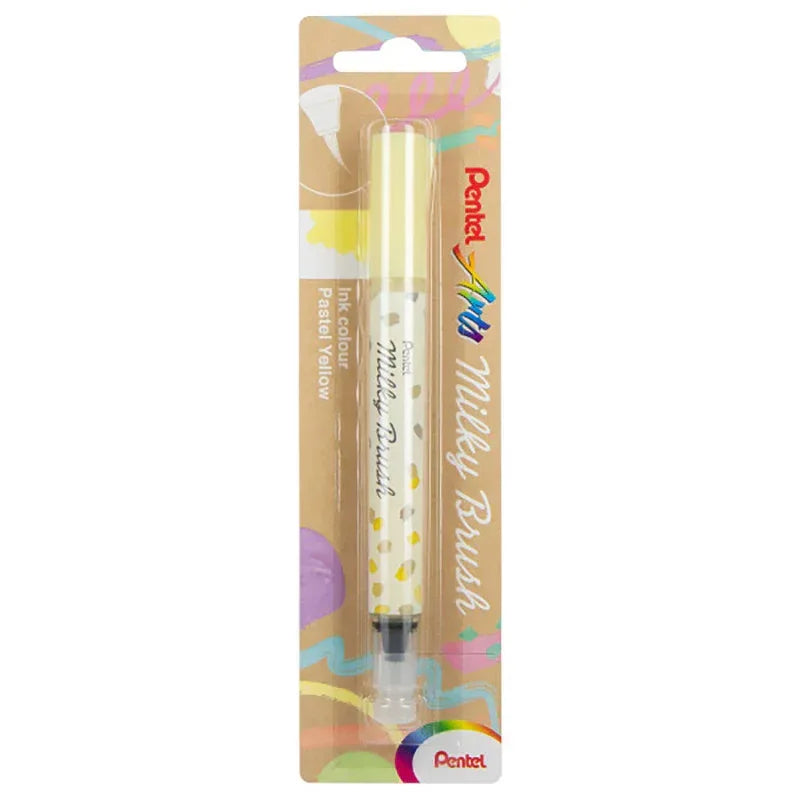 Milky Brush Pen, Pastel Yellow Ink, 1-Pack