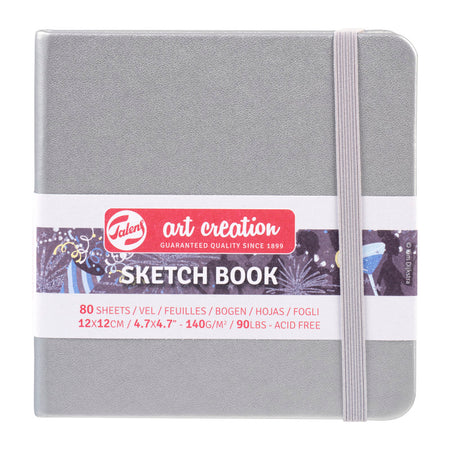 Sketchbook, 80 Sheets, 90lbs, Shiny Silver Cover, 4.7" x 4.7" 98fd891807df2ad0b8bd9e9bf649bdf13634de26