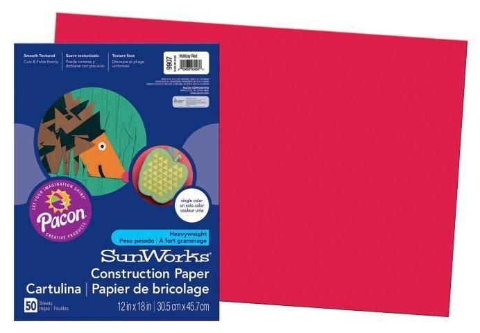 Pacon Construction Paper 12" x 18" 50 Sheets Per Pack