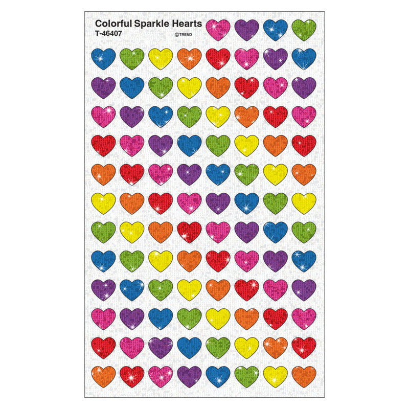 Colorful Hearts Sparkle Stickers&reg;, Pack of 400