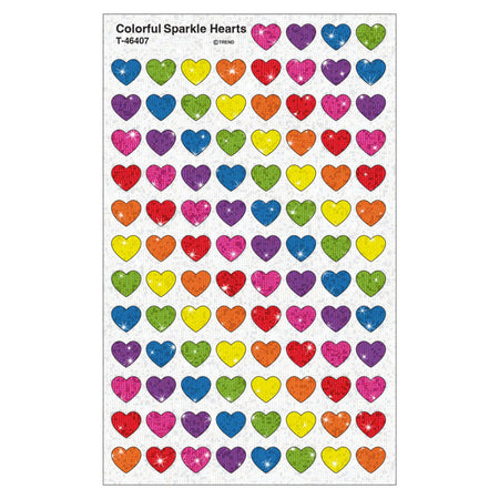 Colorful Hearts Sparkle Stickers&reg;, Pack of 400