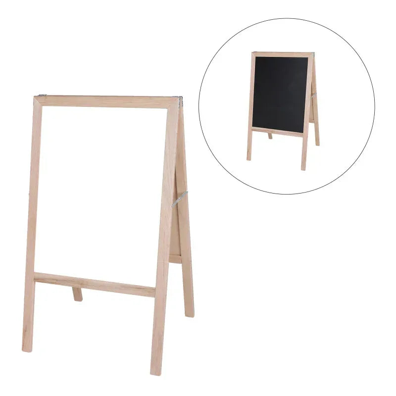 Natural White Dry-Erase/Black Chalkboard Marquee Easel, 42" x 24"