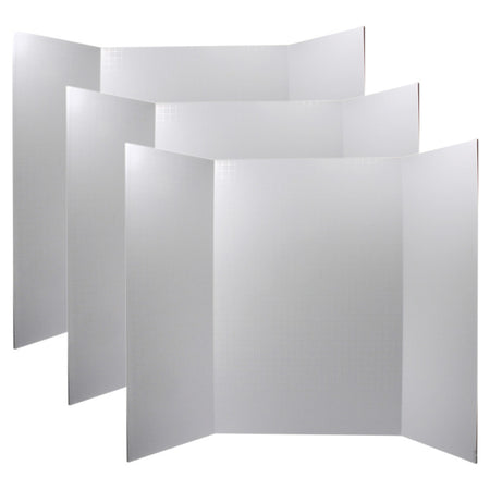 Foam Presentation Board, White, 1/2" Faint Grid 28" x 22", Pack of 3